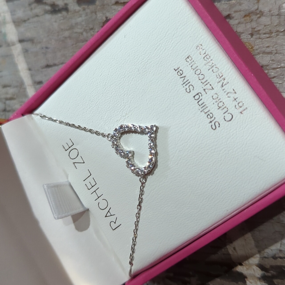 Rachel Zoe Silver Heart Necklace